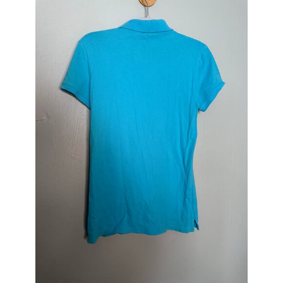 AEROPOSTALE Women's Aero Solid A87 Polo in teal - Picture 6 of 8